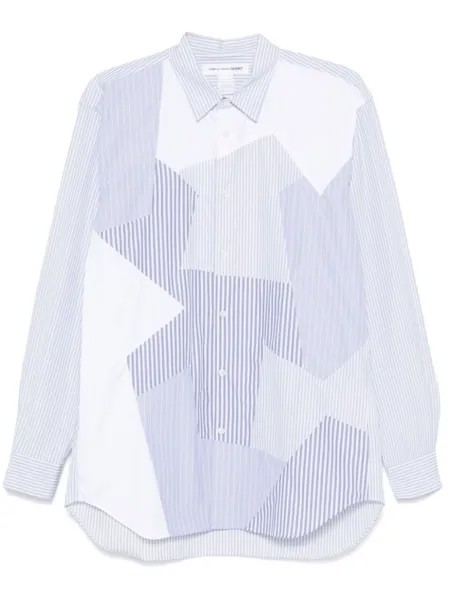 Comme Des Garçons Shirt лоскутная рубашка, синий