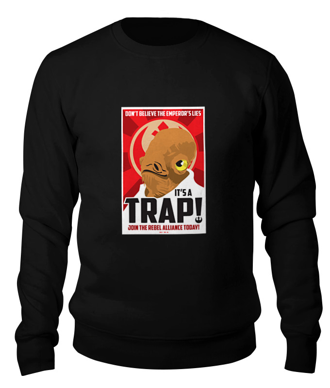 Свитшот унисекс Printio It's a trap! черный L