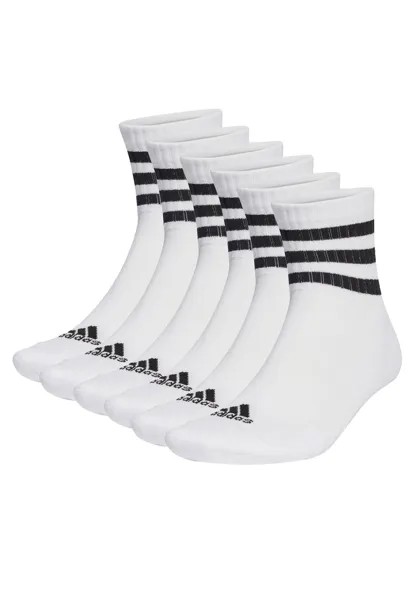 Спортивные носки MULTIPACK 6 PAAR SPORTSWEAR MID CUT UNISEX adidas Performance, цвет white