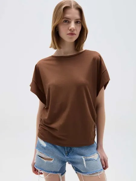 Футболка с боковой стрелкой Ovs, цвет cognac brown