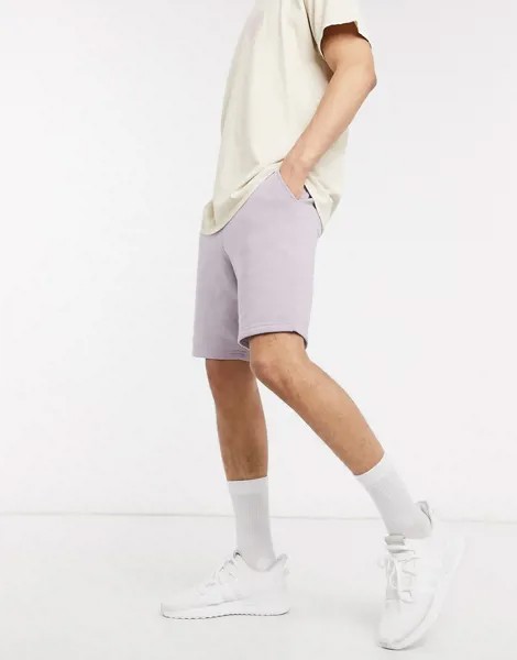 Трикотажные лавандовые шорты New Look-Фиолетовый
