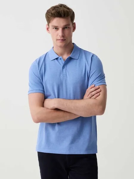 Рубашка-Поло из хлопкового пике Ovs, цвет chambray blue