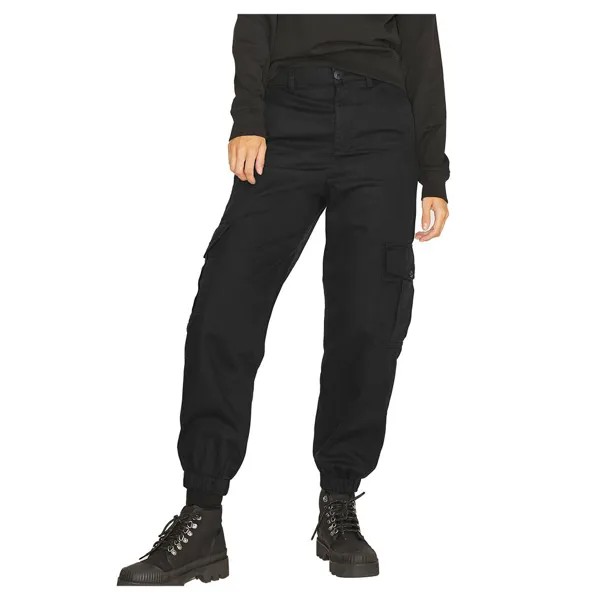 Брюки Jack & Jones Holly Relaxed High Waist JJXX cargo, черный