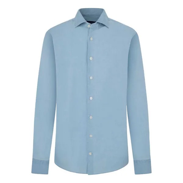 Рубашка Hackett Bleach Denim, синий