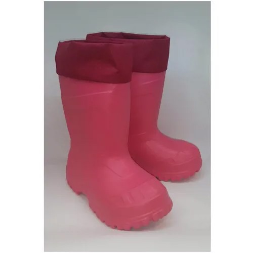Детские сапоги для походов SH100 x-warm размер: EU34/35 цвет: Яркий Розовый QUECHUA Х Decathlon