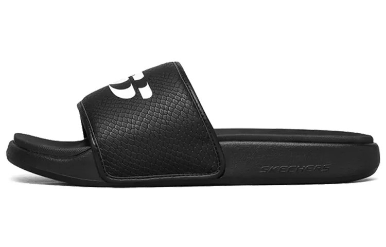 Шлепанцы мужские, все черные Skechers