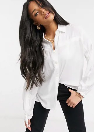 Белая рубашка в стиле oversized QED London-Белый