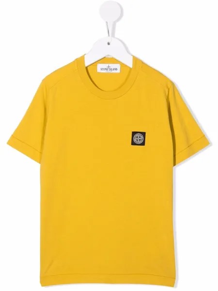 Stone Island Junior футболка с нашивкой-логотипом