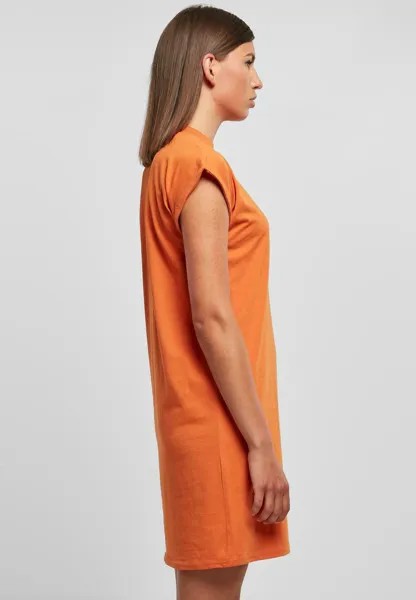 Платье из джерси Turtle Extended Shoulder Urban Classics, винтажный оранжевый