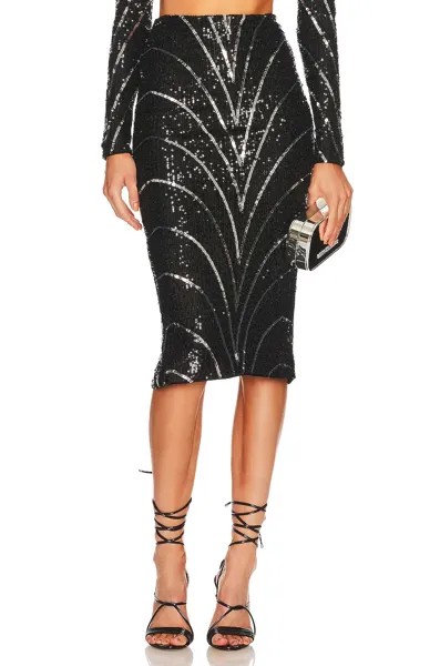 Юбка миди Michael Costello x REVOLVE Leonie, цвет Black & Silver