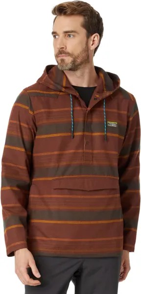 Толстовка Katahdin Performance Flannel Anorak L.L.Bean, цвет Burnt Mahogany