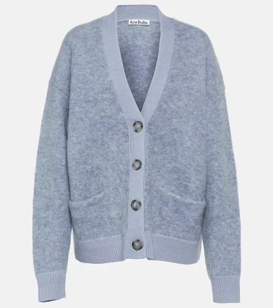 Кардиган из смесовой шерсти ACNE STUDIOS, синий