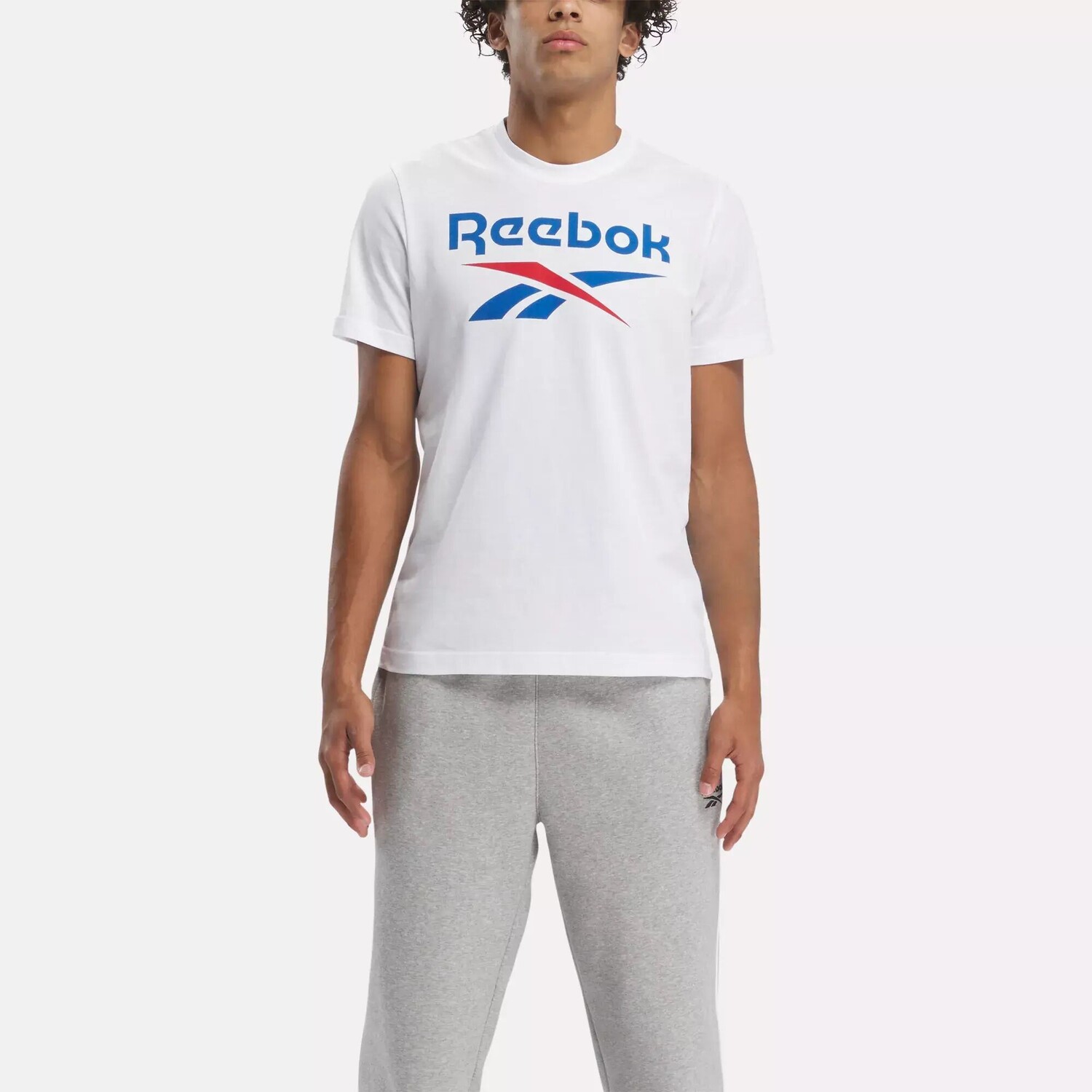 Футболка Identity с большим логотипом Reebok, белый/синий