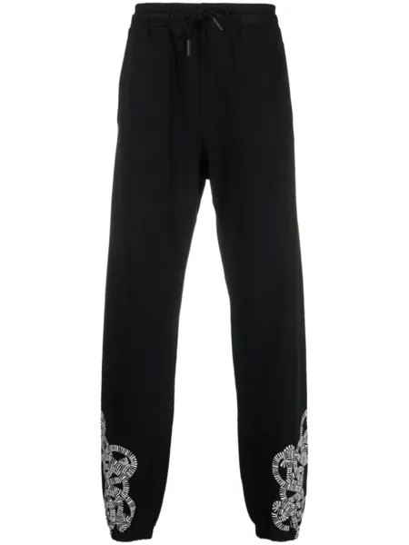 Marcelo Burlon County of Milan спортивные брюки из органического хлопка с логотипом, черный