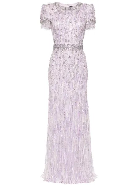 Jenny Packham платье Roxy с пайетками, фиолетовый