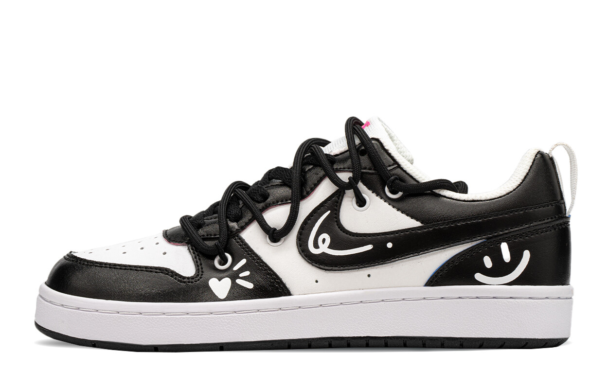 Кроссовки Nike Court Borough Skateboarding Shoes Women's Low-top Black/white, черный/белый