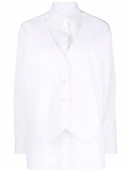 MM6 Maison Margiela рубашка со вставкой-жилетом