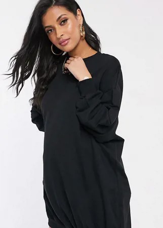 Платье-свитшот в стиле oversized ASOS DESIGN Maternity-Черный цвет