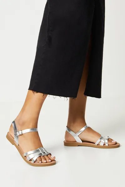 Хорошо для подошвы: сандалии Montanne Comfort с ремешками Dorothy Perkins, серебро