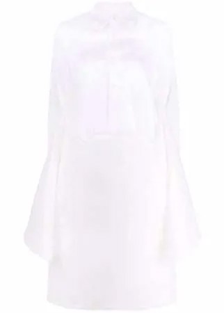 Comme Des Garçons расклешенное платье-рубашка с драпировкой