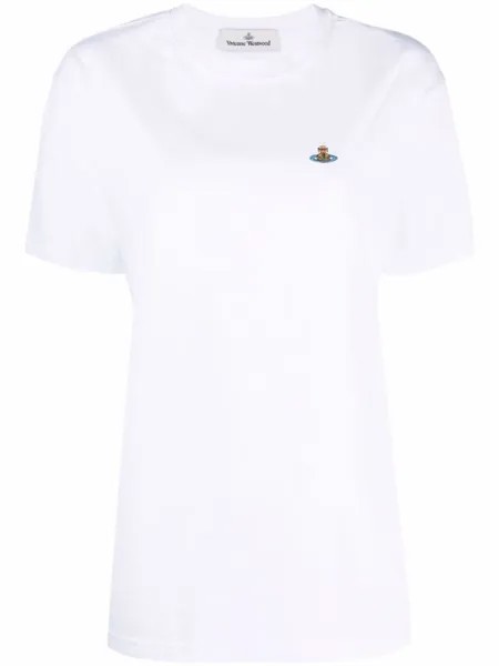 Vivienne Westwood футболка из органического хлопка с вышивкой Orb, белый