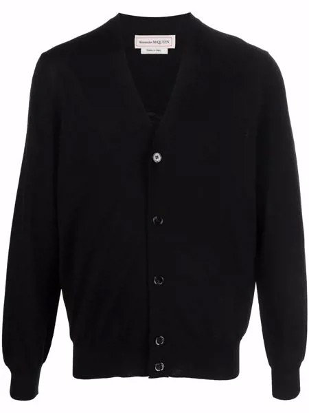 Alexander McQueen кардиган тонкой вязки с V-образным вырезом