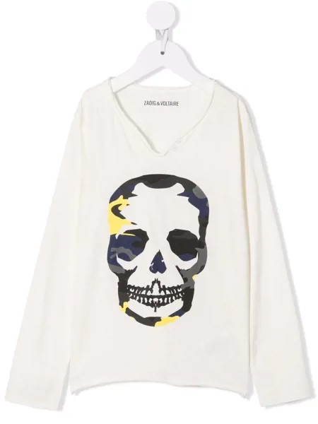 Zadig & Voltaire Kids футболка с принтом