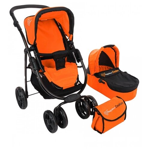 Коляска-трансформер Buggy Boom Amidea (9662/8062/9000) оранжевый/черный