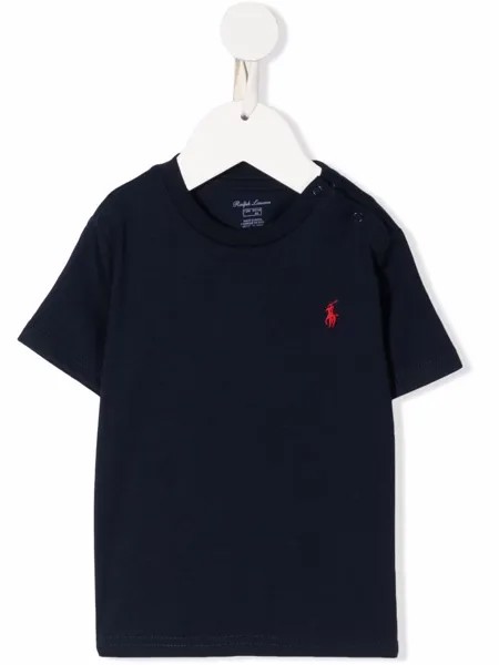 Ralph Lauren Kids футболка с вышитым логотипом