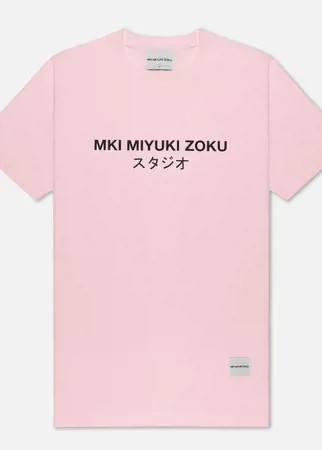 Мужская футболка MKI Miyuki-Zoku Studio Classic Logo, цвет розовый, размер L