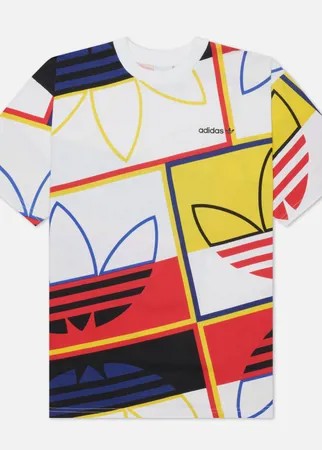 Мужская футболка adidas Originals All Over Print Logo Play, цвет белый, размер XL