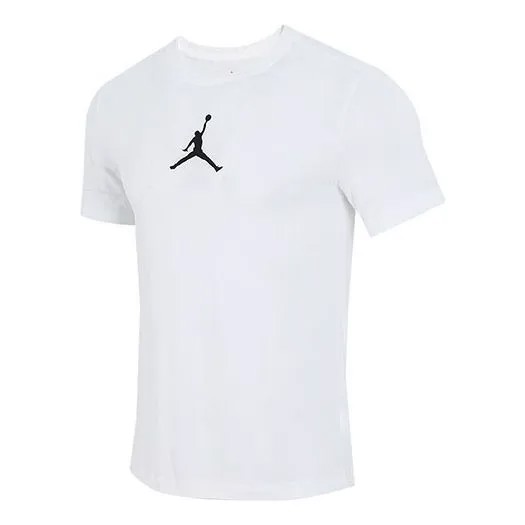 Футболка jumpman с логотипом и принтом спортивная круглая горловина с коротким рукавом белая Air Jordan, белый
