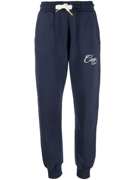 Casablanca спортивные брюки Caza с вышивкой, синий