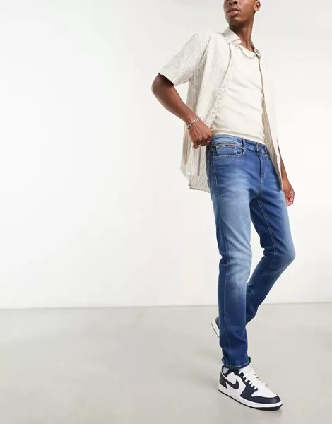 Синие зауженные джинсы Tommy Jeans Austin