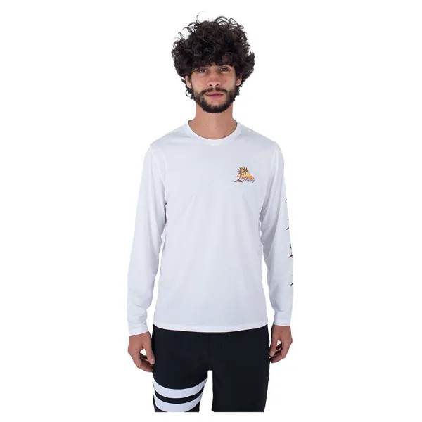 Футболка Hurley Everyday Hybrid UPF Long Sleeve Surf, белый