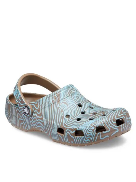 Шлепанцы мужские Crocs Classic Topographic Clog 208263 хаки 36-37 EU
