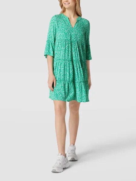 Платье длиной до колена с цветочным узором по всей поверхности Review, изумрудно-зеленый