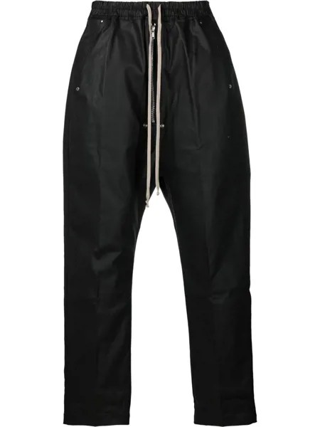 Rick Owens DRKSHDW брюки с низким шаговым швом и кулиской