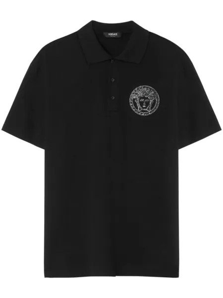 Versace рубашка поло с изображением головы Медузы, черный