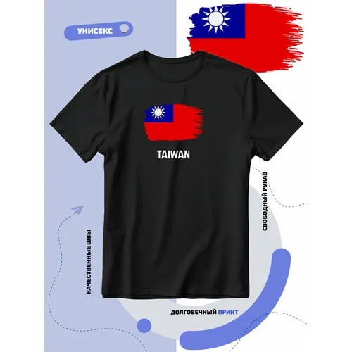 Футболка SMAIL-P с флагом Тайваня-Taiwan, размер 4XS, черный