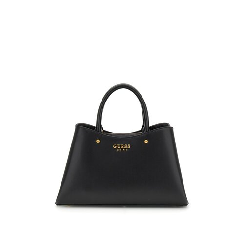 Сумка тоут GUESS, фактура гладкая, матовая, черный