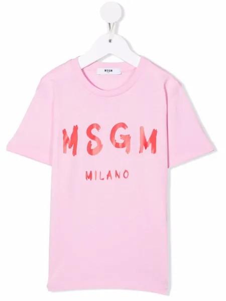 MSGM Kids футболка с логотипом