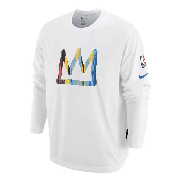 Футболка Nike x NBA Brooklyn NETS Long Sleeve 'White', белый