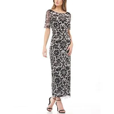 Женское вечернее платье цвета слоновой кости с вышивкой JS Collections Платье 12 BHFO 9608