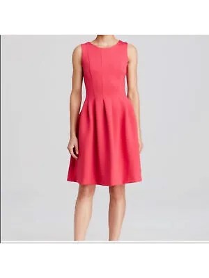 CALVIN KLEIN Женское розовое короткое вечернее платье без рукавов с круглым вырезом + расклешенное платье 6
