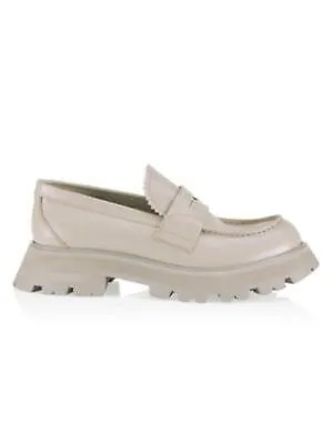 ALEXANDER MCQUEEN Женские серые мокасины Moc-Stitch Tongue Wander Platform 39.5