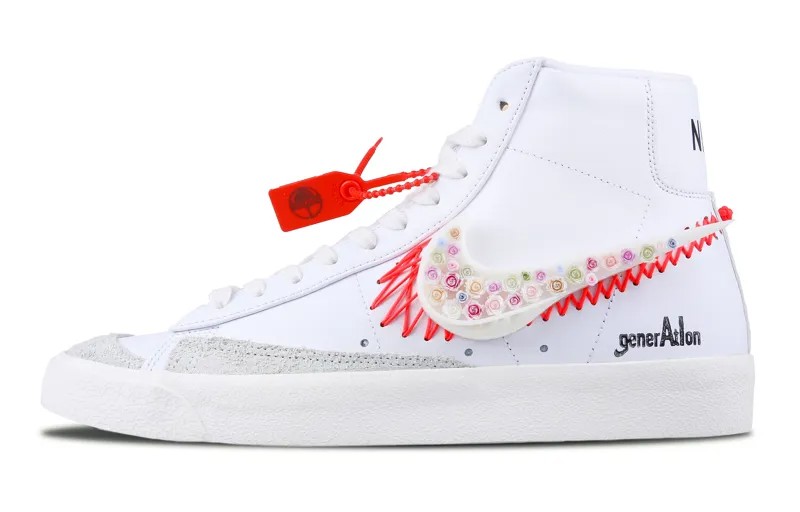 Кроссовки Nike Blazer Skateboarding Shoes Unisex Mid-top White, белый