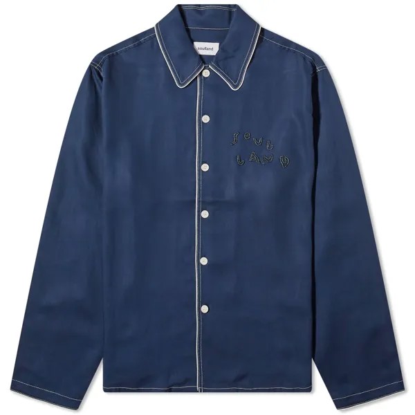Рубашка Soulland Tyra Overshirt, темно-синий