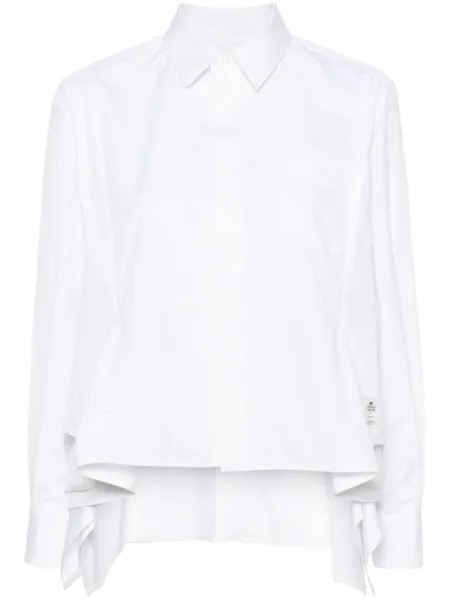 Sacai рубашка с асимметричным подолом, белый