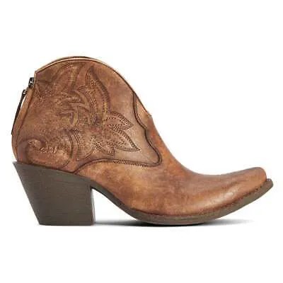 Ariat Layla Round Toe Cowboy Boots Womens Brown Casual Boots 10042587